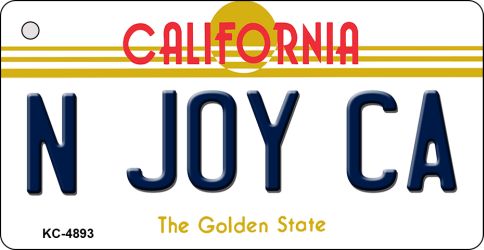 KC-4893 3.5 x 2 in. N Joy CA California State License Plate Key Chain