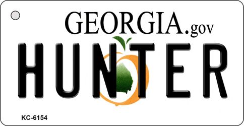KC-6154 1.5 x 3 in. Hunter Georgia State License Plate Novelty Key Chain