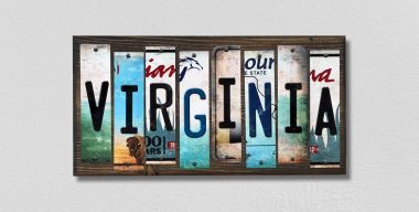 WS-196 Virginia License Plate Strips Novelty Wood Signs