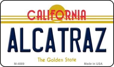 SMART BLONDE Alcatraz California State License Plate Tag Magnet M-4889