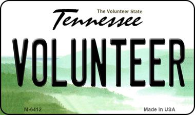 M-6412 3.5 x 2 in. Volunteer Tennessee State License Plate Magnet