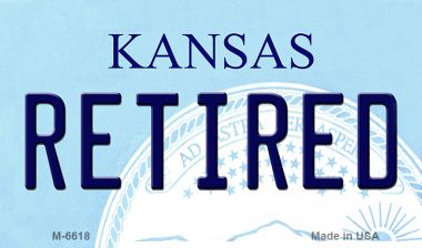 M-6618 3.5 x 2 in. Retired Kansas State License Plate Novelty Magnet