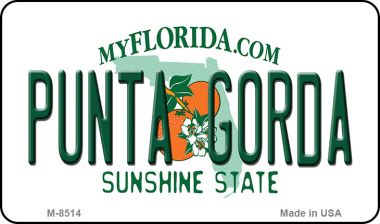 M-8514 3.5 x 2 in. Punta Gorda Florida State License Plate Magnet