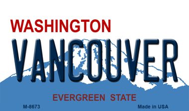 3.5 x 2 in. Vancouver Washington State License Plate Magnet