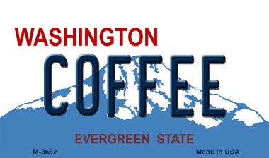 SMART BLONDE Coffee Washington State License Plate Tag Magnet M-8682