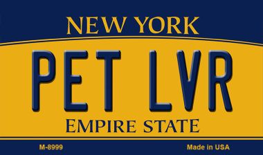 M-8999 3.5 x 2 in. Pet LVR New York State License Plate Magnet