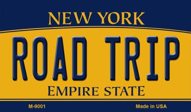 M-9001 3.5 x 2 in. Road Trip New York State License Plate Magnet