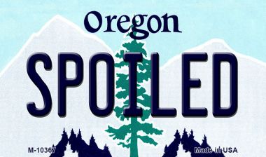 M-10367 3.5 x 2 in. Spoiled Oregon State License Plate Magnet