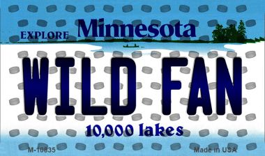 M-10835 3.5 x 2 in. Wild Fan Minnesota State License Plate Magnet