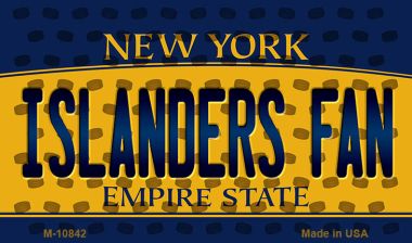M-10842 3.5 x 2 in. Islanders Fan New York State License Plate Magnet