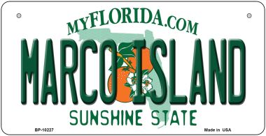 Marco Island Florida Novelty Metal Bicycle Plate BP-10227