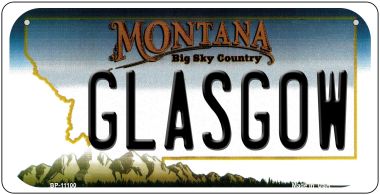 Glasgow Montana Novelty Metal Bicycle Plate BP-11100