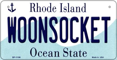 Woonsocket Rhode Island Novelty Metal Bicycle Plate BP-11186