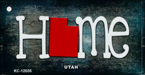 KC-12035 1.5 x 3 in. Utah Home State Outline Novelty Key Chain
