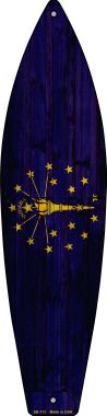 SB-113 17 x 4.5 in. Indiana State Flag Novelty Surfboard