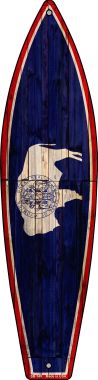 SB-149 17 x 4.5 in. Wyoming State Flag Novelty Surfboard