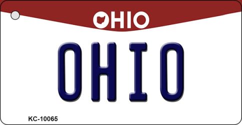 KC-10065 1.5 x 3 in. Ohio State License Plate Key Chain
