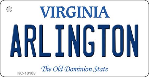 1.5 x 3 in. Arlington Virginia State License Plate Key Chain
