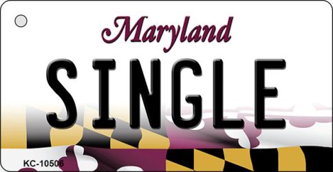 KC-10506 3.5 x 2 in. Single Maryland State License Plate Key Chain