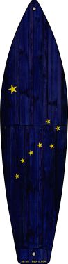 SB-101 17 x 4.5 in. Alaska State Flag Novelty Surfboard
