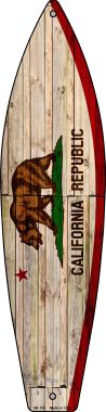 SB-104 17 x 4.5 in. California State Flag Novelty Surfboard