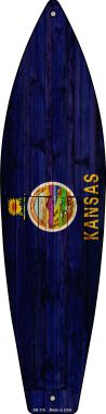 SB-115 17 x 4.5 in. Kansas State Flag Novelty Surfboard