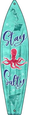SB-186 17 x 4.5 in. Stay Salty Novelty Surfboard