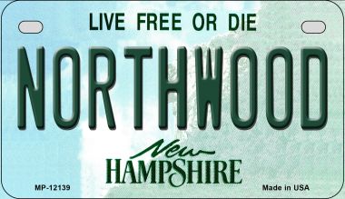 Northwood New Hampshire Novelty Metal Motorcycle Plate MP-12139