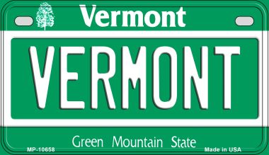 Vermont Novelty Metal Motorcycle Plate MP-10658