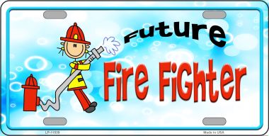 LP-11539 6 x 12 in. Future Fire Fighter Novelty License Plate