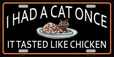LP-11672 6 x 12 in. I Had A Cat Once Novelty License Plate
