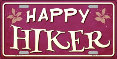 LP-11737 6 x 12 in. Happy Hiker Novelty License Plate