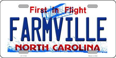 LP11746 6 x 12 in Farmville North Carolina State Novelty License Plate