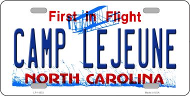 6 x 12 in. Camp Lejeune North Carolina Novelty License Plate -  Smart Blonde, SM681851