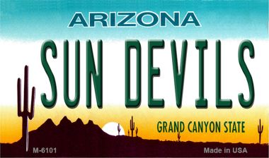 M-6101 3.5 x 2 in. Sun Devils Arizona State License Plate Magnet