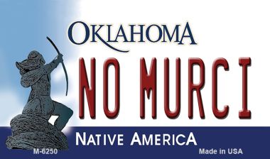 M-6250 3.5 x 2 in. No Murci Oklahoma State License Plate Novelty Magnet