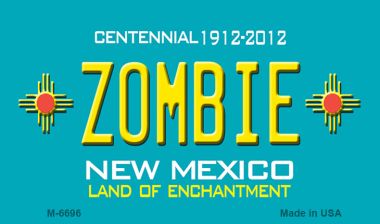 M-6696 3.5 x 2 in. Zombie New Mexico Novelty Magnet