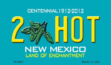 2 Hot New Mexico Novelty Magnet M-6697