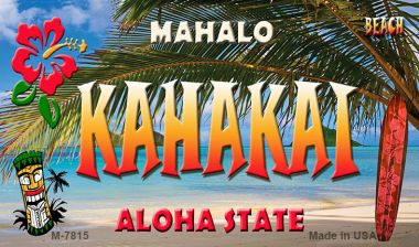 SMART BLONDE Kahakai Tiki Novelty Metal Magnet M-7815