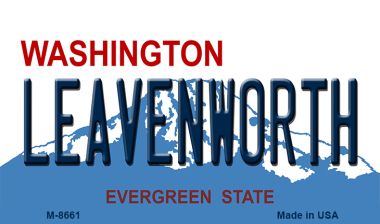 M-8661 3.5 x 2 in. Leavenworth Washington State License Plate Magnet
