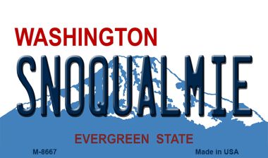 M-8667 3.5 x 2 in. Snoqualmie Washington State License Plate Magnet