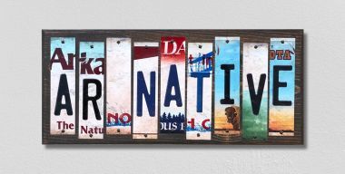 WS-505 6 x 1.5 in. AR Native License Plate Strips Novelty Wood Signs