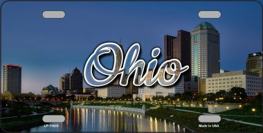 LP-11623 6 x 12 in. Ohio River City Skyline State License Plate