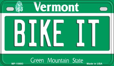 Bike It Vermont Novelty Metal Motorcycle Plate MP-10693