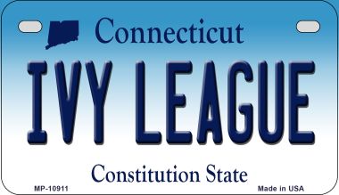 Ivy League Connecticut Novelty Metal Motorcycle Plate MP-10911