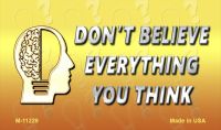 M-11229 3.5 x 2 in. Dont Believe Everything You Think Novelty Magnet