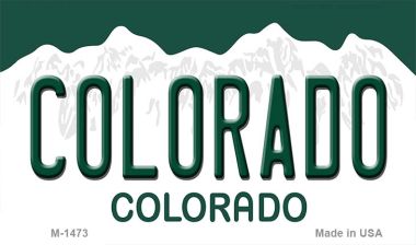 M-1473 3.5 x 2 in. Colorado Metal Novelty Magnet