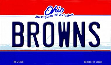 M-2056 3.5 x 2 in. Browns Ohio State License Plate Magnet