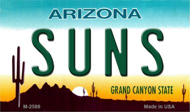 M-2586 3.5 x 2 in. Suns Arizona State License Plate Magnet