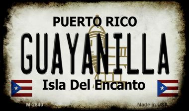 M-2840 3.5 x 2 in. Guayanilla Puerto Rico State License Plate Magnet